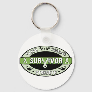 Porte-clés Cancer Survivant Green