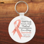 Porte-clés Cancer utérin : soutien d'une survivante forte (Recto)