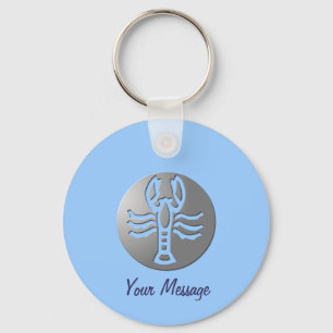 Porte-clés Cancer Zodiac Star Sign Premium Silver