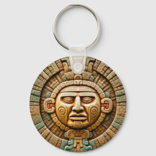 Porte-clés Cancun Maya Sun God Mexico Travel