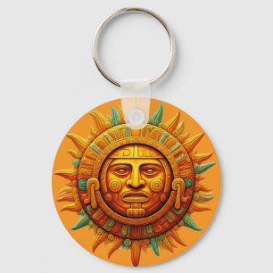 Porte-clés Cancun Maya Sun God Mexico Travel