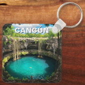 Porte-clés Cancun Mexico Travel Cenote (Verso)