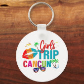 Porte-clés Cancun Mexique Girls Trip Colorful Vacances (Recto)