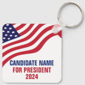 Porte-clés Candidat politique personnalisé Campagne électoral (Dos)