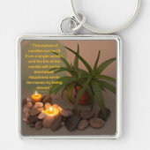 Porte-clés Candle Aloe Photographie et citation de Bouddha (Devant)
