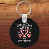 Porte-clés Candy Cane Crew We Stick Together Christmas Costum (Recto)