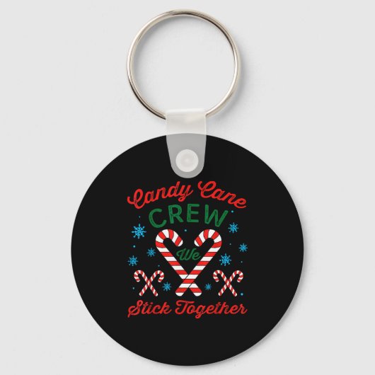 Porte-clés Candy Cane Crew We Stick Together Christmas Costum (Recto)