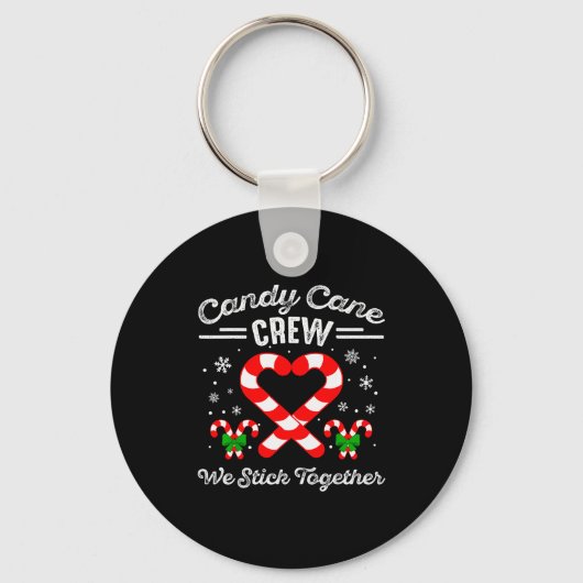 Porte-clés Candy Cane Heart Crew We Stick Together Matching P (Recto)
