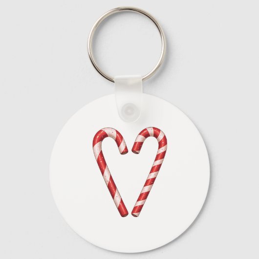 Porte-clés Candy Cane Heart Sweet Christmas Holiday (Recto)