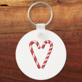Porte-clés Candy Cane Heart Sweet Christmas Holiday (Verso)