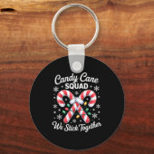 Porte-clés Candy Cane Squad Cute Christmas Matching Design (Recto)