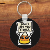 Porte-clés Candy Corn "Je ne t'aime pas non plus" (Recto)