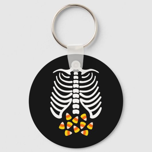 Porte-clés Candy Corn Skeleton Rib Cage Halloween Costume (Recto)