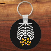 Porte-clés Candy Corn Skeleton Rib Cage Halloween Costume (Recto)