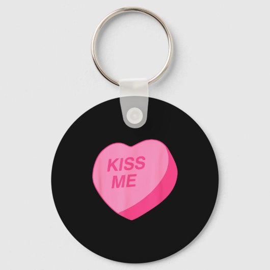 Porte-clés Candy Heart Embrasse-Moi La Saint-Valentin (Recto)