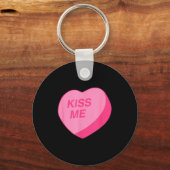 Porte-clés Candy Heart Embrasse-Moi La Saint-Valentin (Recto)