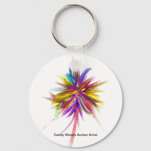 Porte-clés Candy Waters Artiste de l'autisme (Recto)