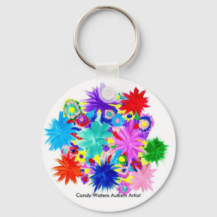 Porte-clés Candy Waters Artiste de l'autisme