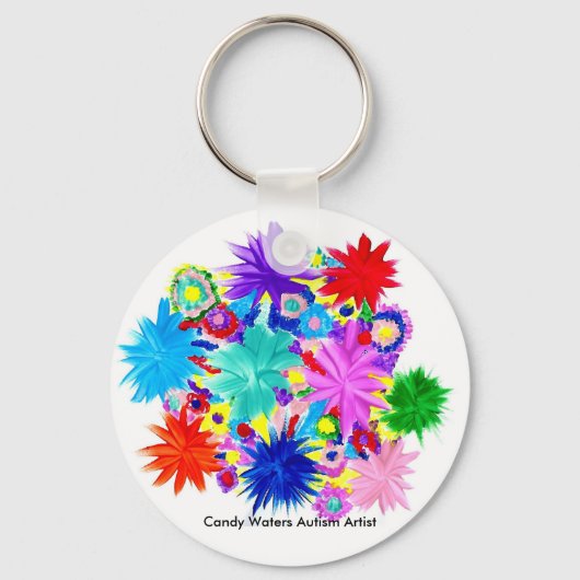 Porte-clés Candy Waters Artiste de l'autisme (Recto)