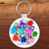 Porte-clés Candy Waters Artiste de l'autisme (Recto)