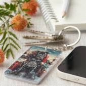 Porte-clés Cane Corso Chien équitation Moto Noël (Devant droit)