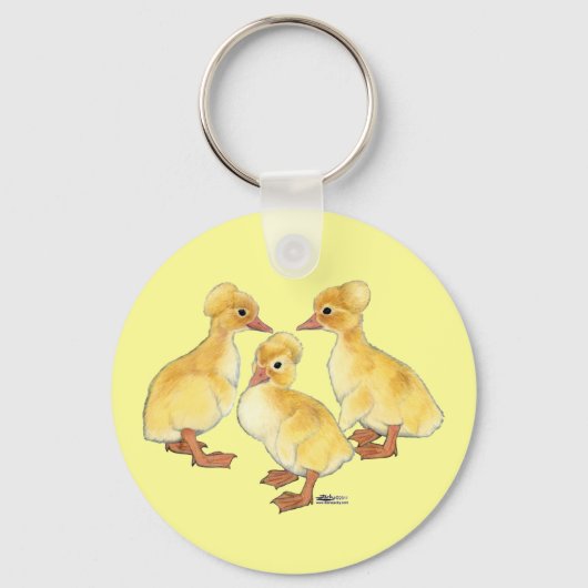 Porte-clés Canetons blancs à crête (Recto)