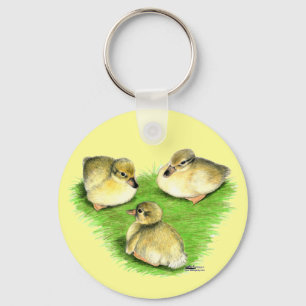 Porte-clés Canetons de canard colvert enneigés