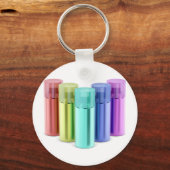 Porte-clés Canettes aérosol multicolores (Recto)