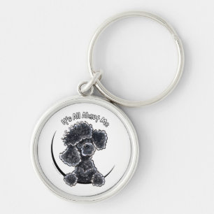 Porte-clés Caniche de jouet noir IAAM