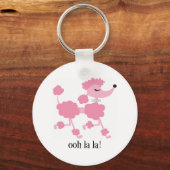 Porte-clés caniche rose (Recto)