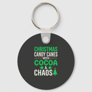Porte-clés Canne de Noël Canne en sucre Cacao Chaos Fêtes