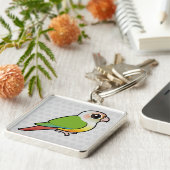 Porte-clés Cannelle Conure Vert-cheeked de Birdorable (Côté)