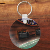 Porte-clés Canon de voilier en bois (Recto)