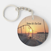 Porte-clés Canot à voile Sunset double côté (Devant)