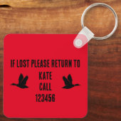 Porte-clés Canot À Voiliers Étroits À Louer (Verso)