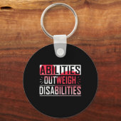 Porte-clés Capacités par rapport aux incapacités Enseignement (Recto)