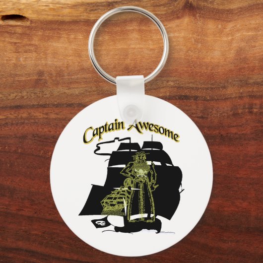 Porte-clés Capitaine Awesome (Recto)