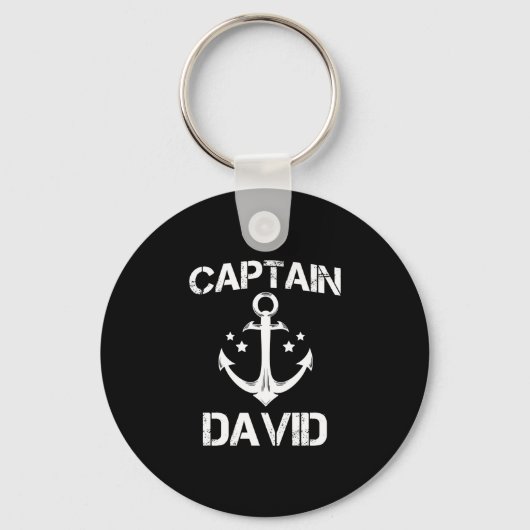 Porte-clés Capitaine david nom drôle d'anniversaire cadeau ba (Recto)