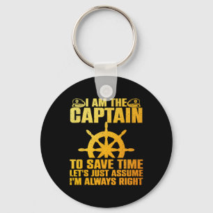 Porte-clés Capitaine de bateau cool pour hommes femmes bateau