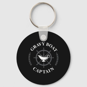 Porte-clés Capitaine de bateau de sauce drôle de Thanksgiving