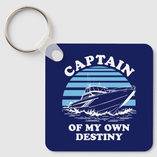 Porte-clés Capitaine De Ma Propre Destinée | Devis de navigat (Recto)