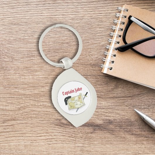 Porte-clés Capitaine de pirate simple personnalisée