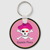 Porte-clés Capitaine Grace & Pirates Drapeau, Vacances en bat (Recto)