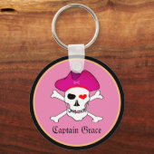 Porte-clés Capitaine Grace & Pirates Drapeau, Vacances en bat (Verso)