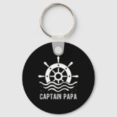 Porte-clés Capitaine Papa Fête des pères nautique Ponton Capi (Recto)