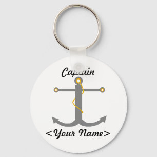 Porte-clés Capitaine personnalisé Anchor Keychain