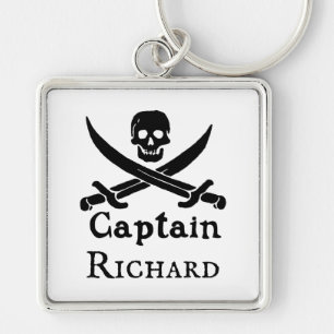 Porte-clés Capitaine pirate personnalisée