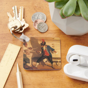 Porte-clés Capitaine pirate vintage, combat à l'épée par NC W