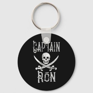 Porte-clés Capitaine Ron Bateau Pirate Personnalisé Vintage