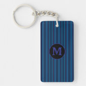 Porte-clés Capital Initial Navy Blue Stripes Keychain (Devant)